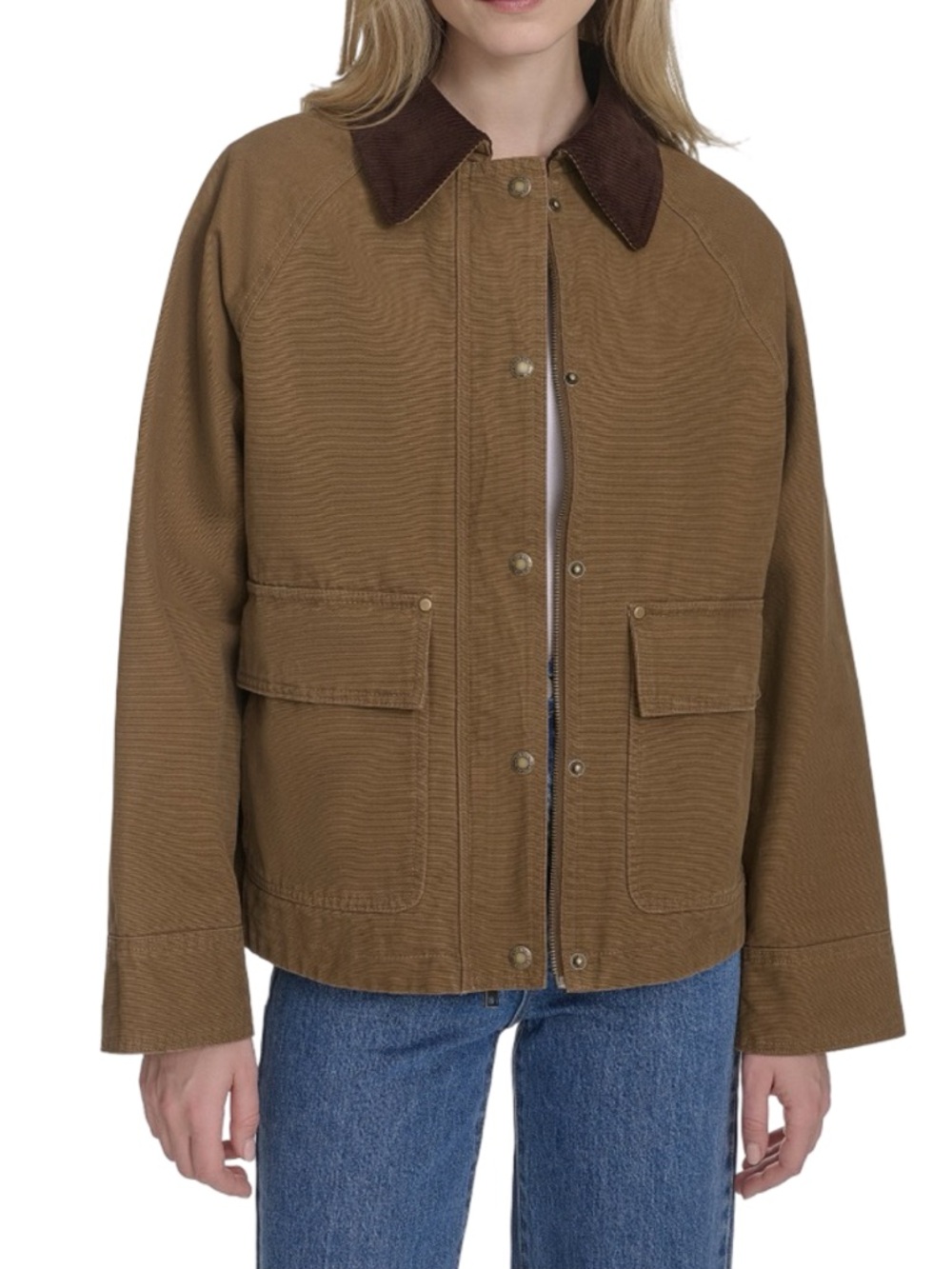 Levi's Canvas Jacket, 100% Cotton, Zipper & Snap Closure, Patch Pockets, New NWT - Picture 4 of 12